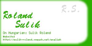 roland sulik business card